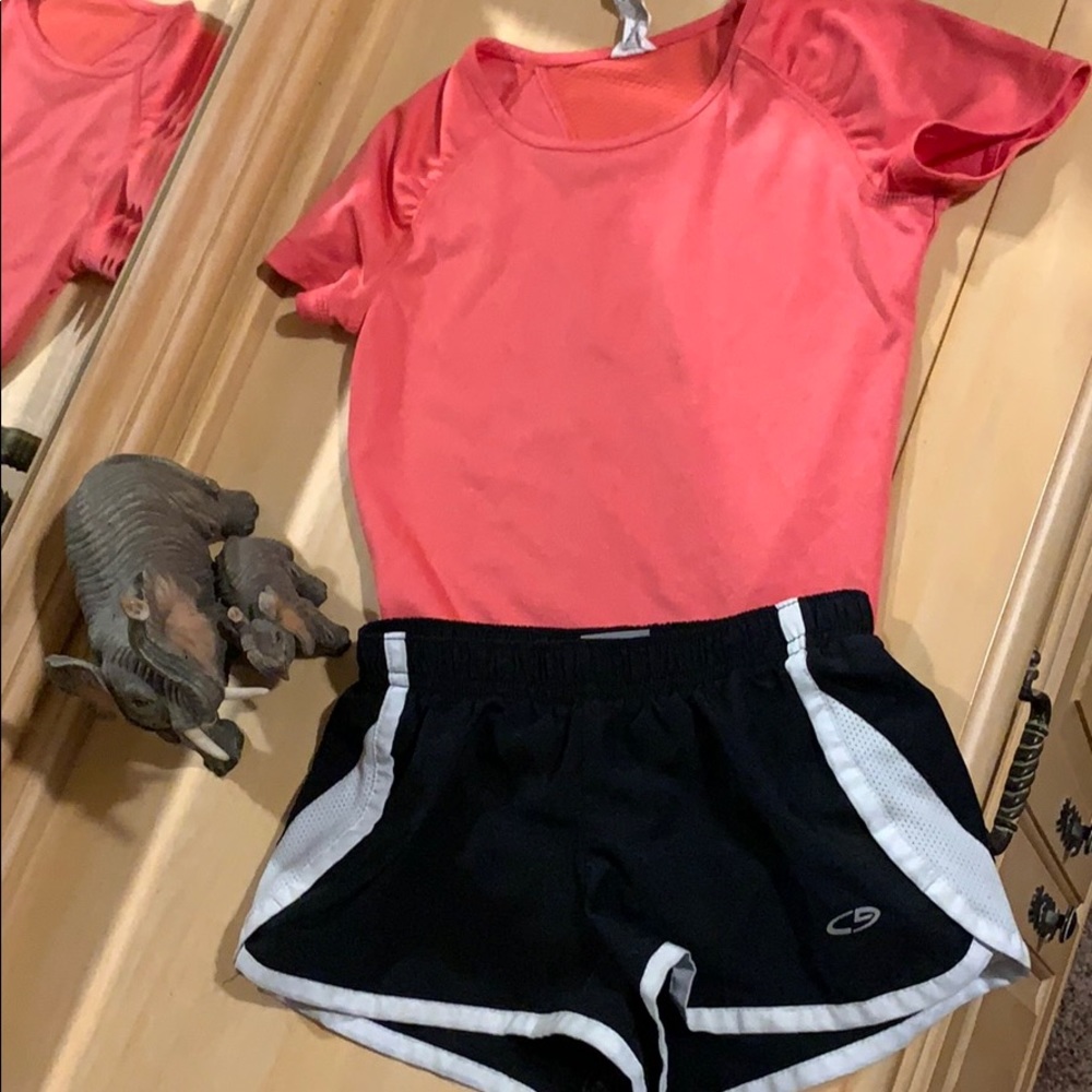 🏆Champion size 4-5 girls shorts & Athletic shirt
